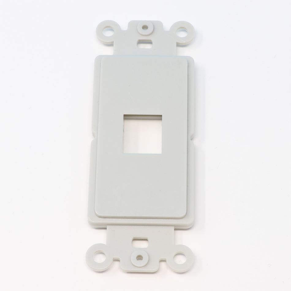 RiteAV Gray Blank 1 Port Modular Insert for Keystone Jacks