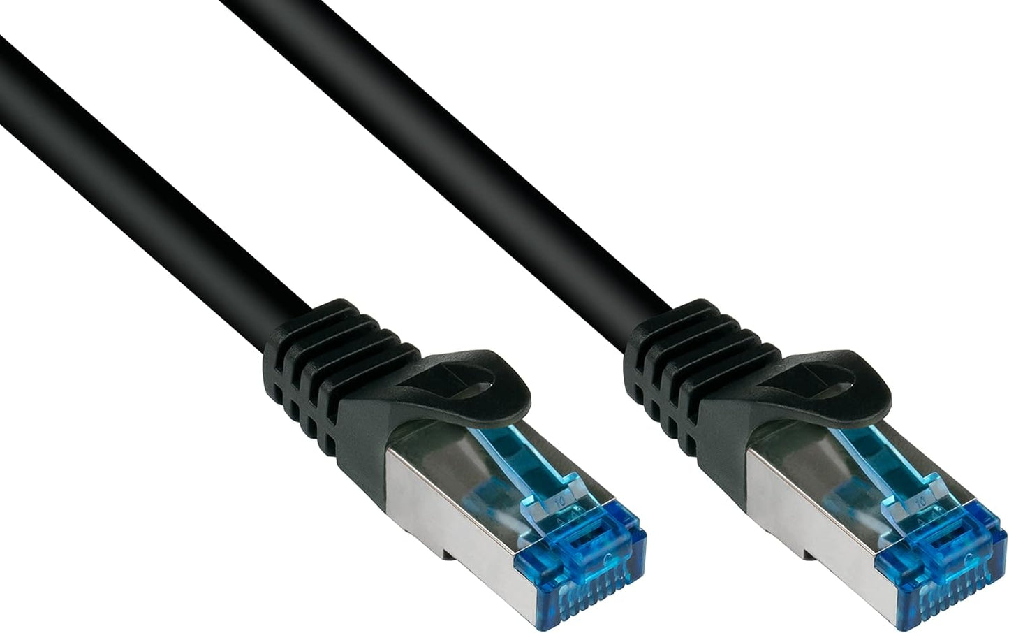 RiteAV - Premium Cat 6A utomhusterppkabel – 75 m – IP66 med snäppskydd – 10-GIGABIT, kopparledare/CU – S/FTP, PiMF – 500MHz – för utomhusbruk, UV- och vattenresistent