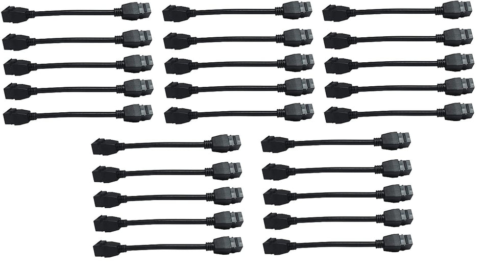 RiteAV - HDMI Female-Female Pigtail Extension Cable Coupler Keystone Dongle Jack (25 Pack)