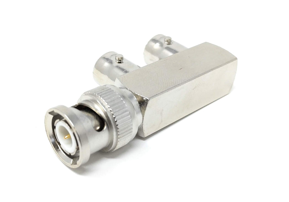 BNC Male to 2 x BNC Female Video Adapter Splitter - 1 Pack