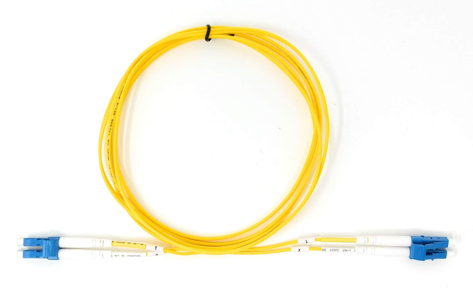 Ultra Spec 150 Meter Singlemode Duplex 1.6mm High Density Fiber Optic Cable (9/125) - LC to LC - Yellow