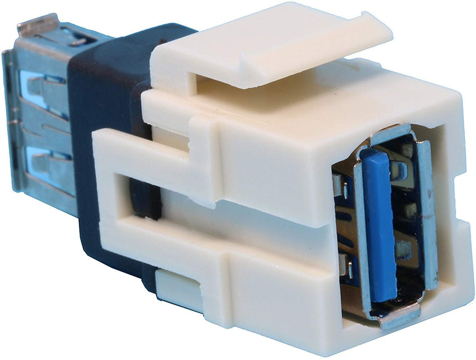 RiteAV USB 3.0 Keystone Jack A-A Female to Female - Ivory