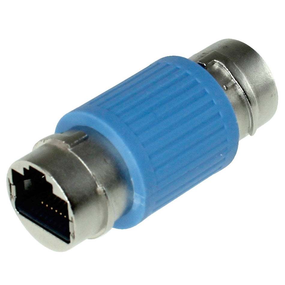 RiteAV - Waterproof Dustproof 8P8C(CAT 5E/6) Female to Female Coupler - Blue/Silver