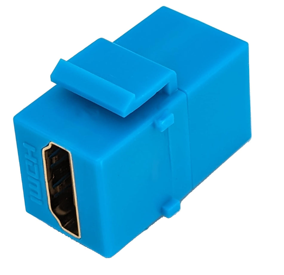 RiteAV HDMI Blue Keystone Adapter Coupler Female to Female [1 Unit]
