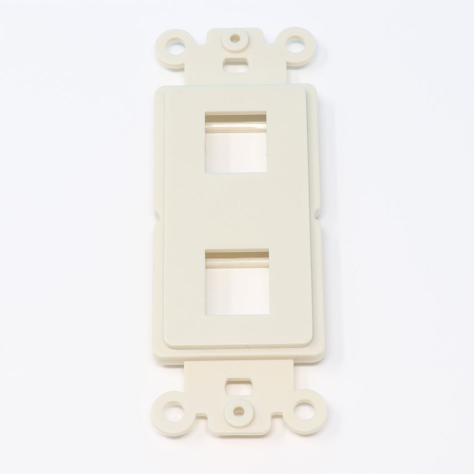 RiteAV Light Almond Blank 2 Port Modular Insert for Keystone Jacks