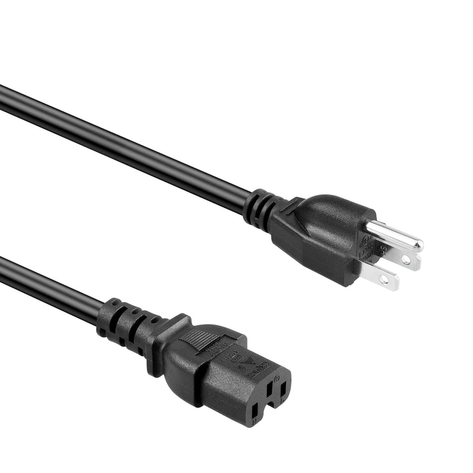 RiteAV - Black, Heavy Duty NEMA 5-15P to IEC 60320 C15, 14AWG, 15A/1875W, SJT, 125V, for PCs, Monitors, Scanners, and Printers (6FT (1.8 Meter) 10 PACK)