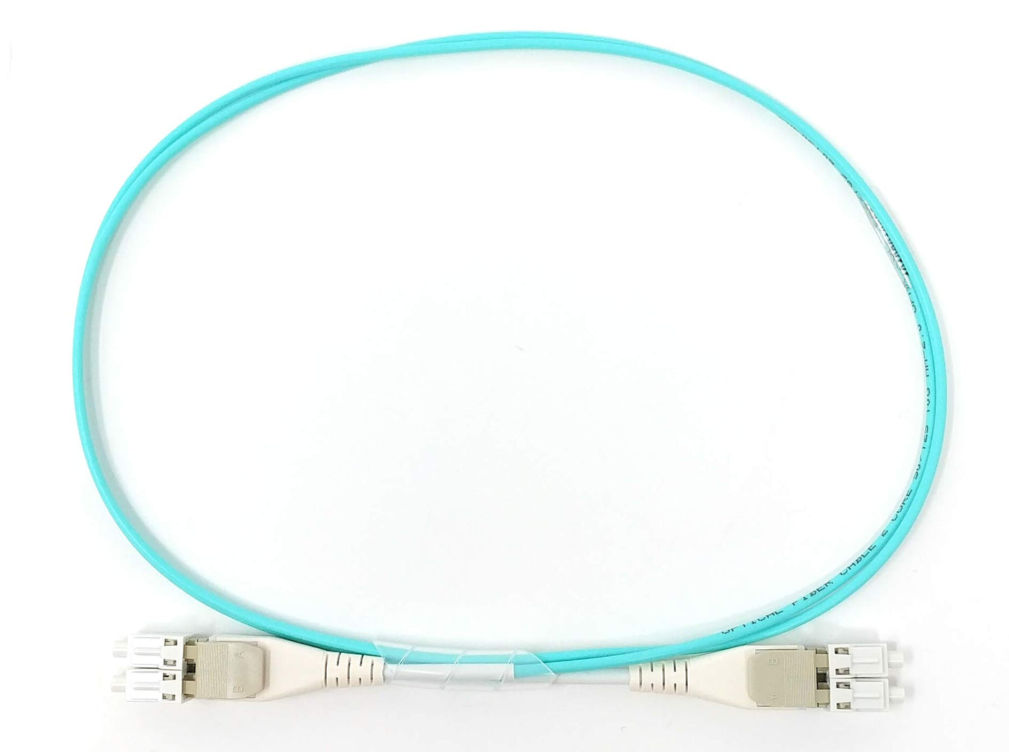 Ultra Spec Uniboot Multimode Duplex OM3 LC-UPC/LC-UPC Flat Clip Reverse Polarity High Density Fiber Optic Cable - 1 Meter