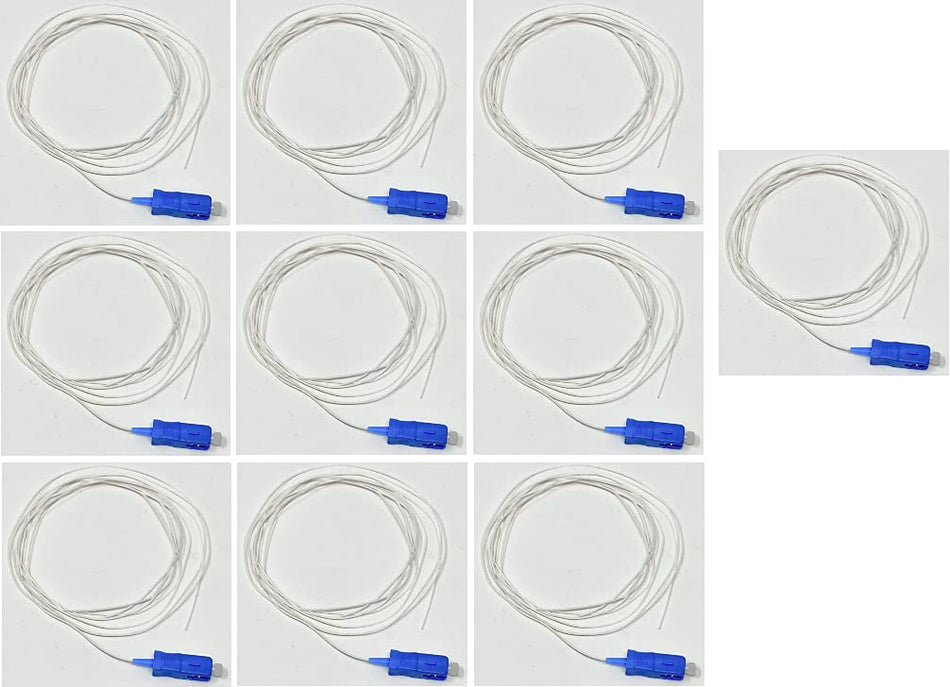 Ultra Spec Cables SC Singlemode 9/125 Simplex Pigtail Fiber Optic 1M - 0.9 mil - 10 Pack for Splice