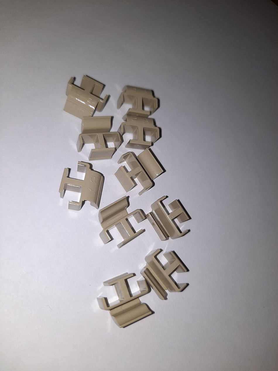 LC Clips for LC Mutilmode Duplex Connector Clips 10 Pack Beige for Fiber Optic Cable