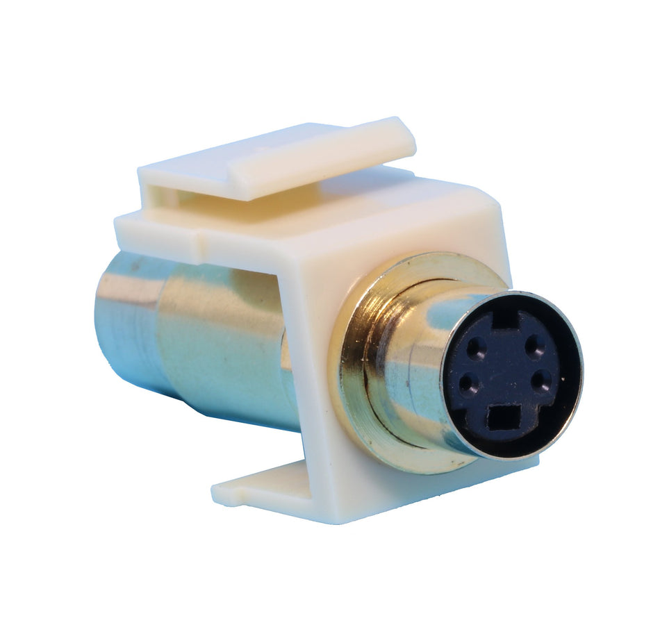 RiteAV S-Video Keystone Jack Coupler Female to Female - Ivory