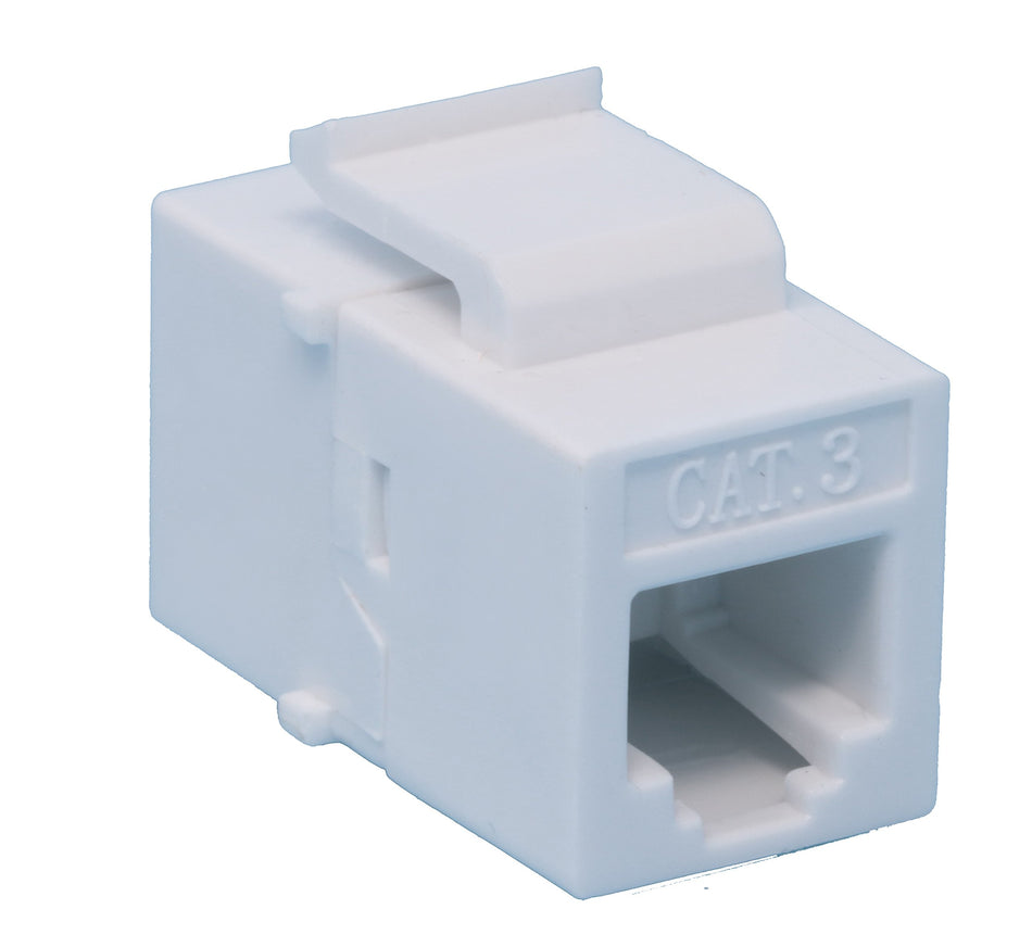 RiteAV RJ11-12 Phone White Keystone Jack Coupler Female to Female