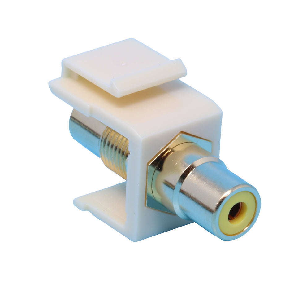 RiteAV RCA Yellow Keystone Coupler Ivory Female/Female