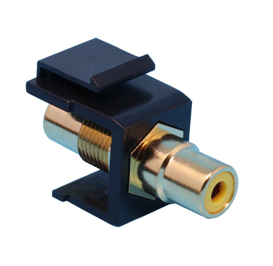 RiteAV RCA Yellow Keystone Coupler Black Female/Female