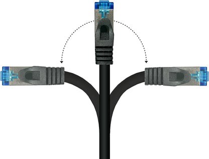 RiteAV - Premium Cat 6A utomhusterppkabel – 75 m – IP66 med snäppskydd – 10-GIGABIT, kopparledare/CU – S/FTP, PiMF – 500MHz – för utomhusbruk, UV- och vattenresistent