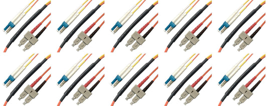 Ultra Spec Cables10M LC/SC Mode Conditioning (LC Side) Fiber Optic Cable (9/125-62.5/125) (10 Pack)