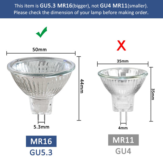 (8-PACK) halogenlampor, reflektor, GU5.3, 20 W, 12 V