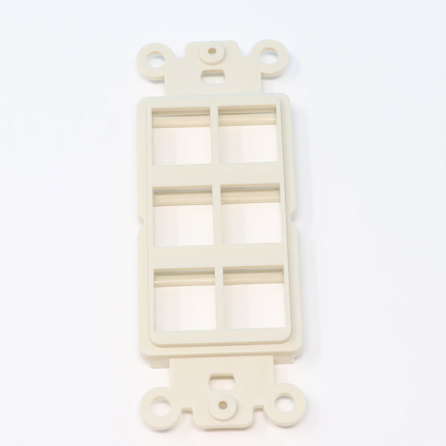 RiteAV Light Almond Blank 6 Port Modular Insert for Keystone Jacks