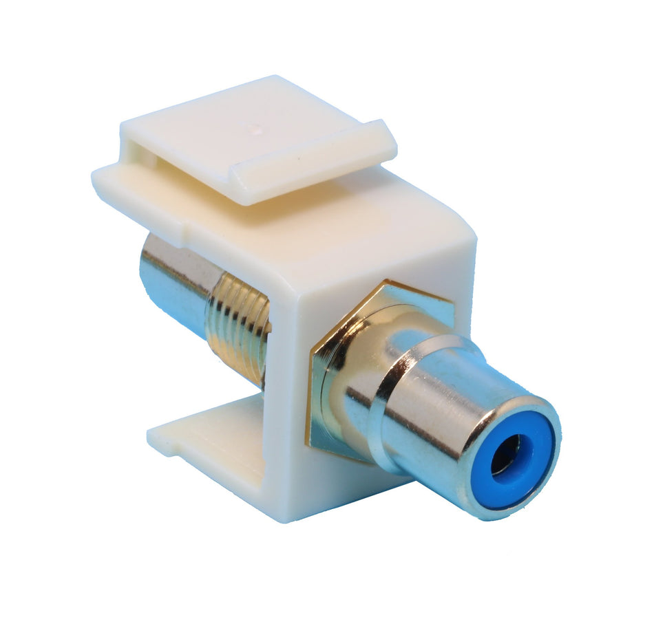 RiteAV RCA Blue Keystone Coupler Ivory Female/Female