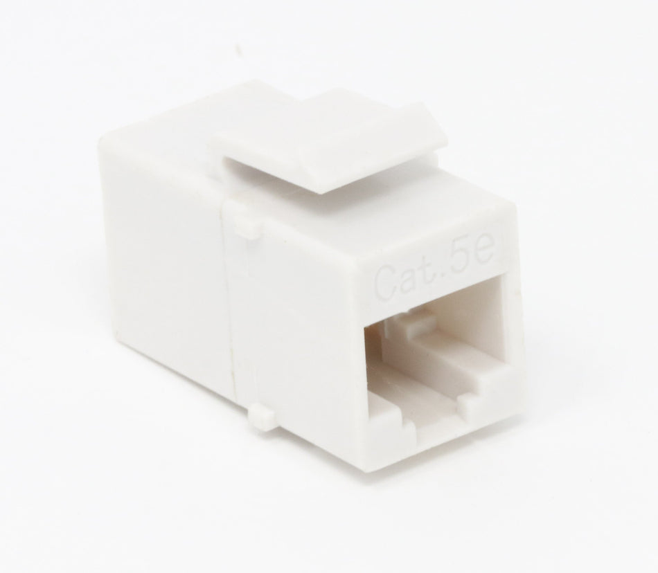 RiteAV Cat5E Ethernet Keystone Jack Coupler Female to Female White