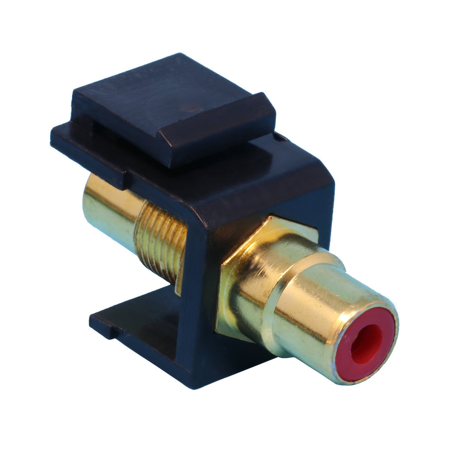 RiteAV RCA Red Keystone Coupler Black Female/Female