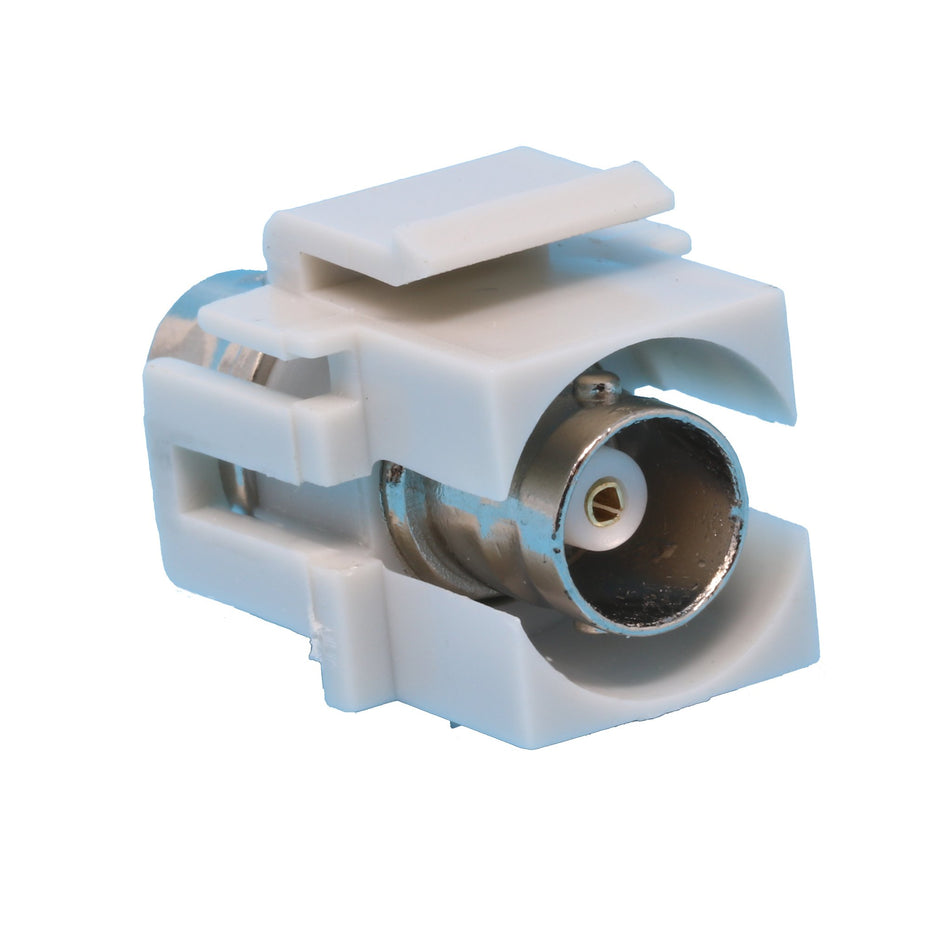 RiteAV BNC Silver Keystone Jack Coupler Gray Female/Female