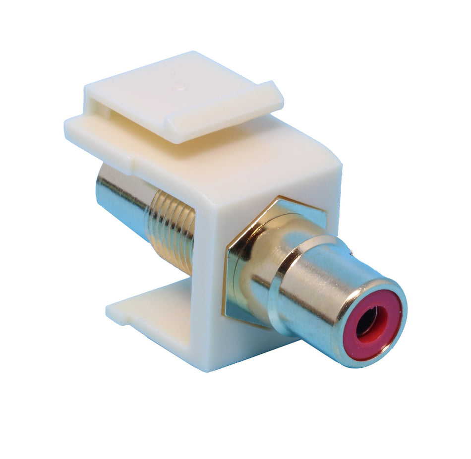 RiteAV RCA Red Keystone Coupler Ivory Female/Female