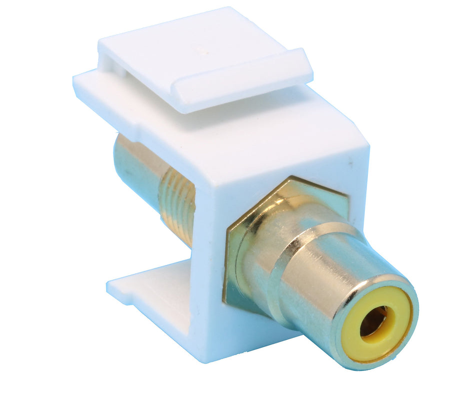 RiteAV RCA Yellow Keystone Coupler White Female/Female