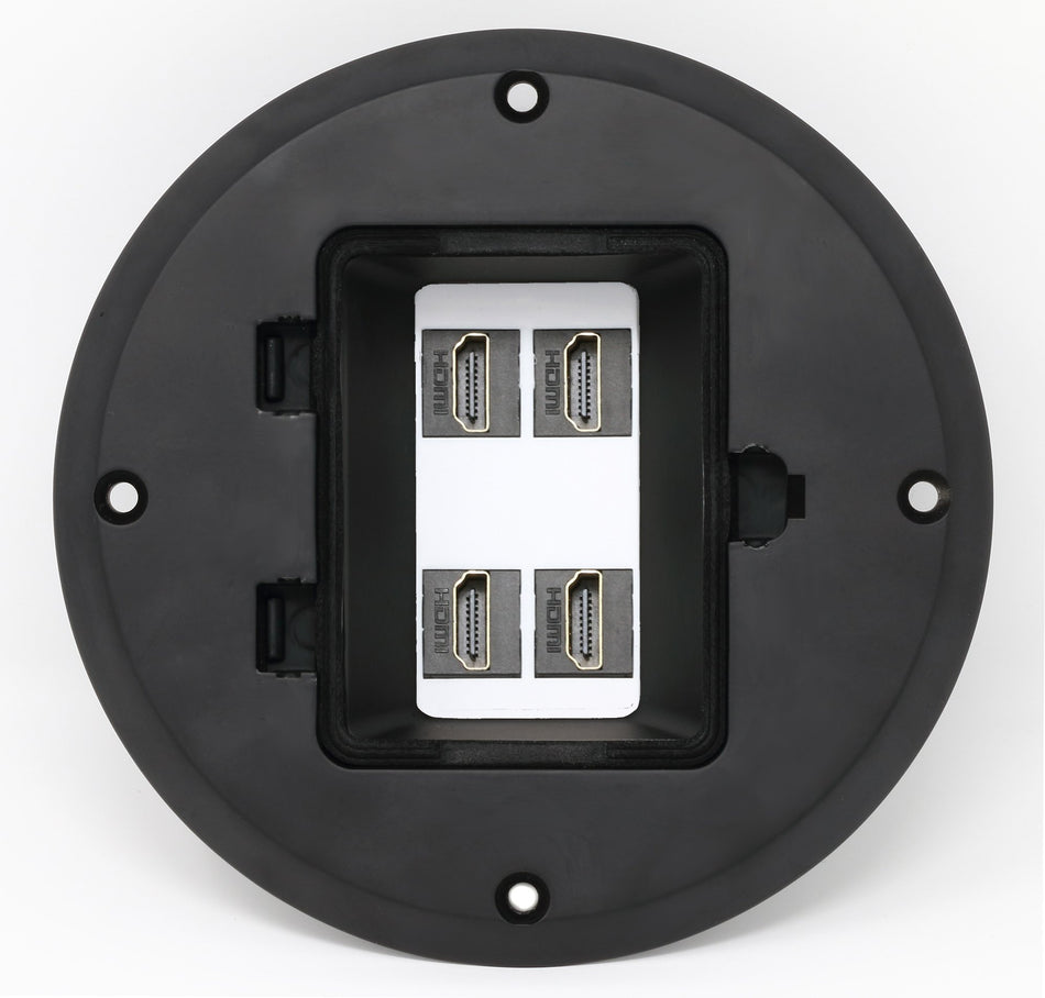RiteAV - 4 Port HDMI 2.0 Floor Box - Black