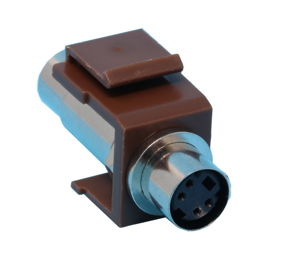RiteAV S-Video Keystone Jack Coupler Female to Female - Brown