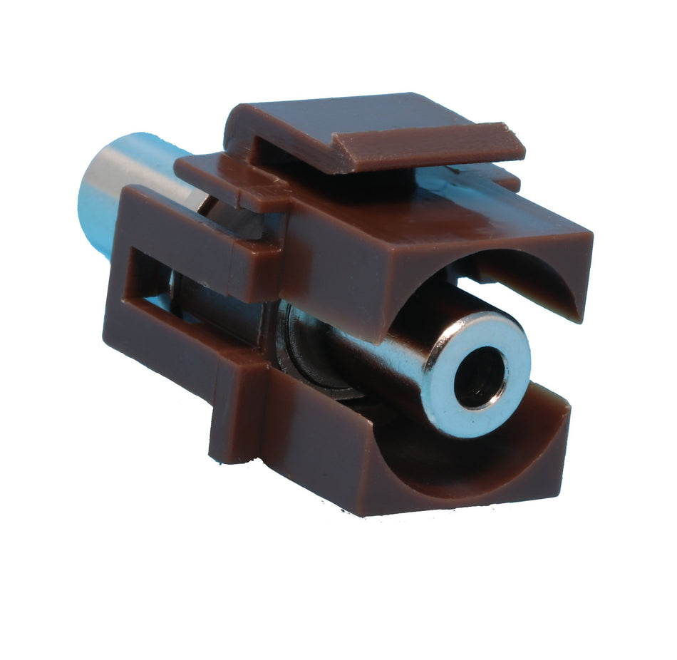 RiteAV 3.5mm Keystone Jack Female to Female - Brown
