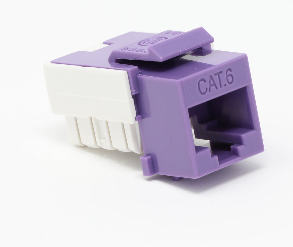 RiteAV CAT6 Keystone Jack Purple Punchdown (110 Type)