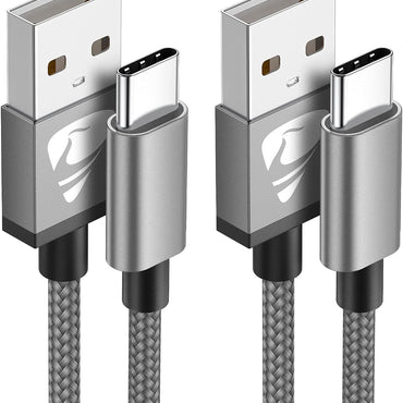 RiteAV 2-Pack USB-C type-C Laddsladd 1M A41/A50/A53/S20/S21/S22/S23/S24 OCH iPhone 15 PRO PLUS MAX (2-PACK) 1 meter
