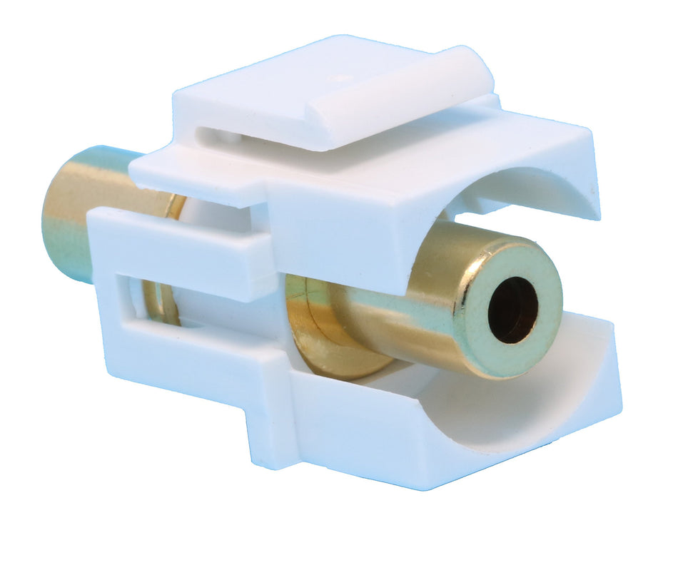 RiteAV 3.5mm Gold Keystone Jack Coupler White Female/Female