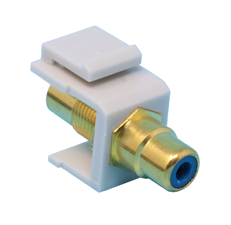 RiteAV RCA Blue Keystone Coupler Gray Female/Female