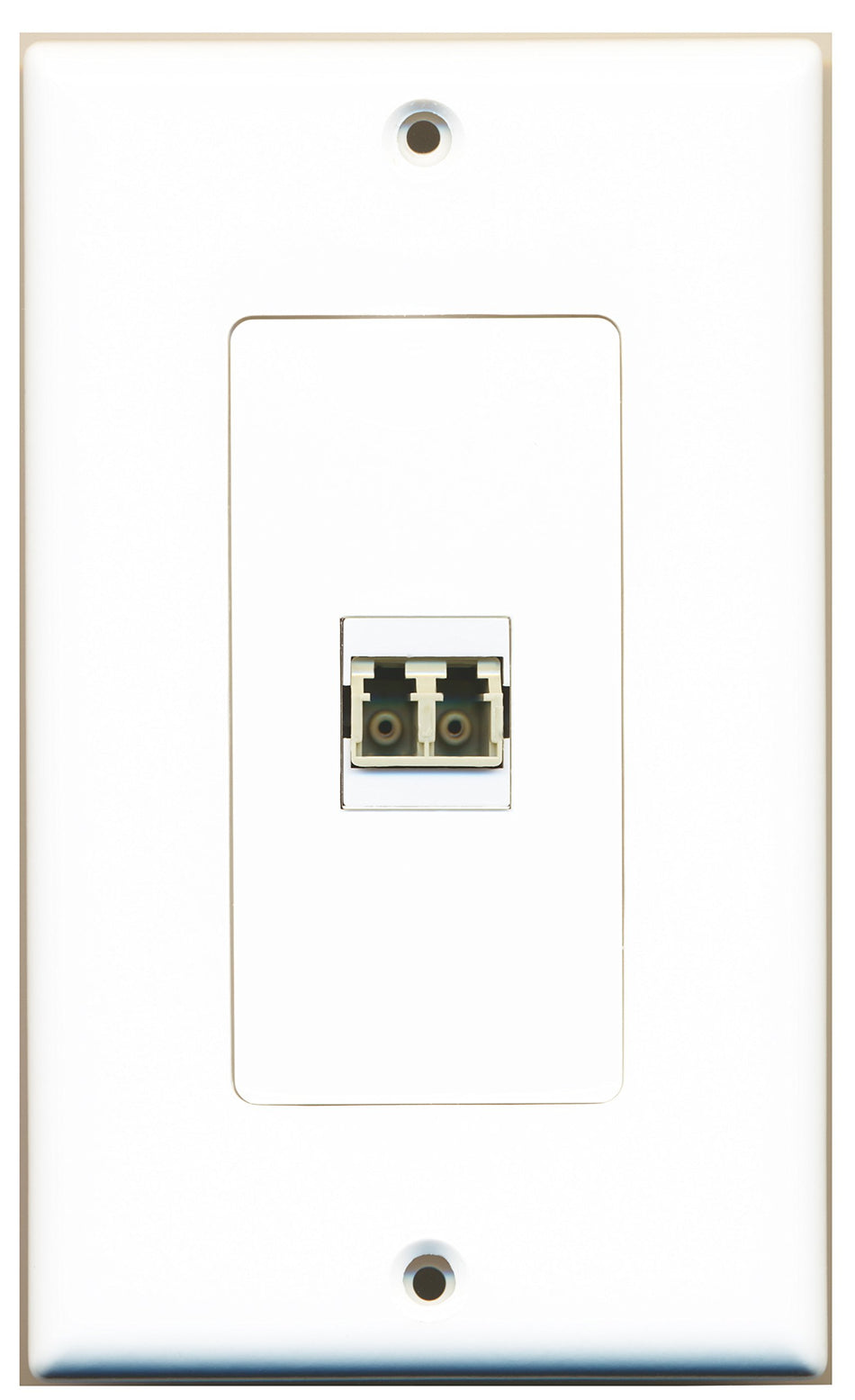 RiteAV - 1 LC Multimode Fiber Optic Cable Port Duplex Female Decorative - Bracket Included