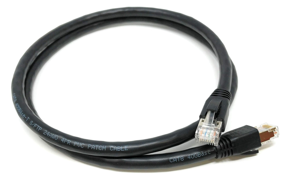 RiteAV - Cat8 Network Ethernet Cable - Black - 7ft