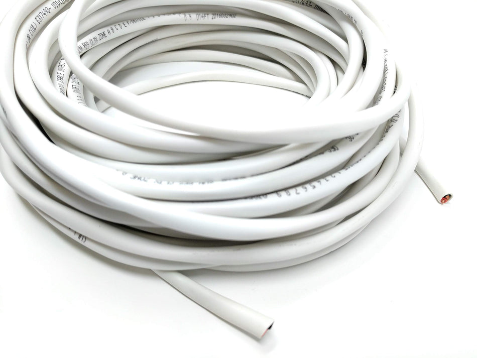 RiteAV - 14 AWG 150 Feet White Direct Burial Speaker and Lighting Wire (2 Channel, Pure Oxygen Free Copper, High Strand Count)