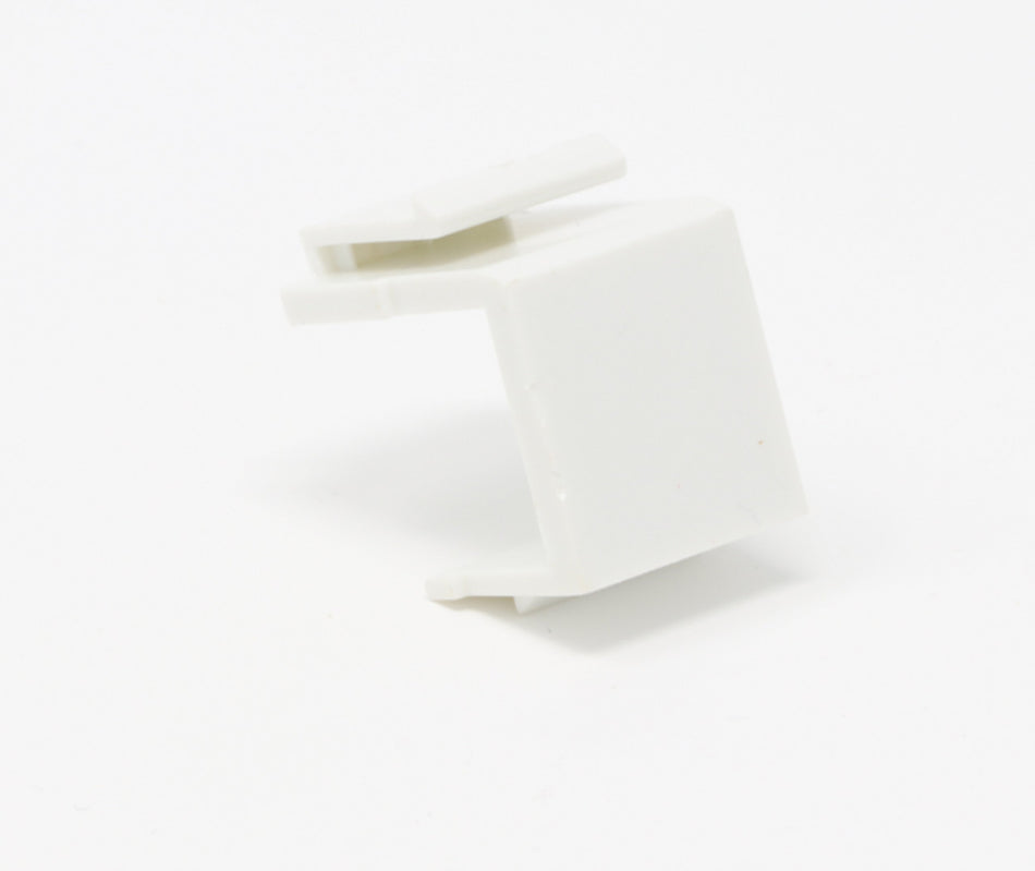 RiteAV Keystone Jack Blank White Solid (10-PACK)