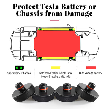 Lyftkudde för Tesla Model 3 S X Y, 4 puckar med förvaringsväska, tillbehör för Tesla-fordon