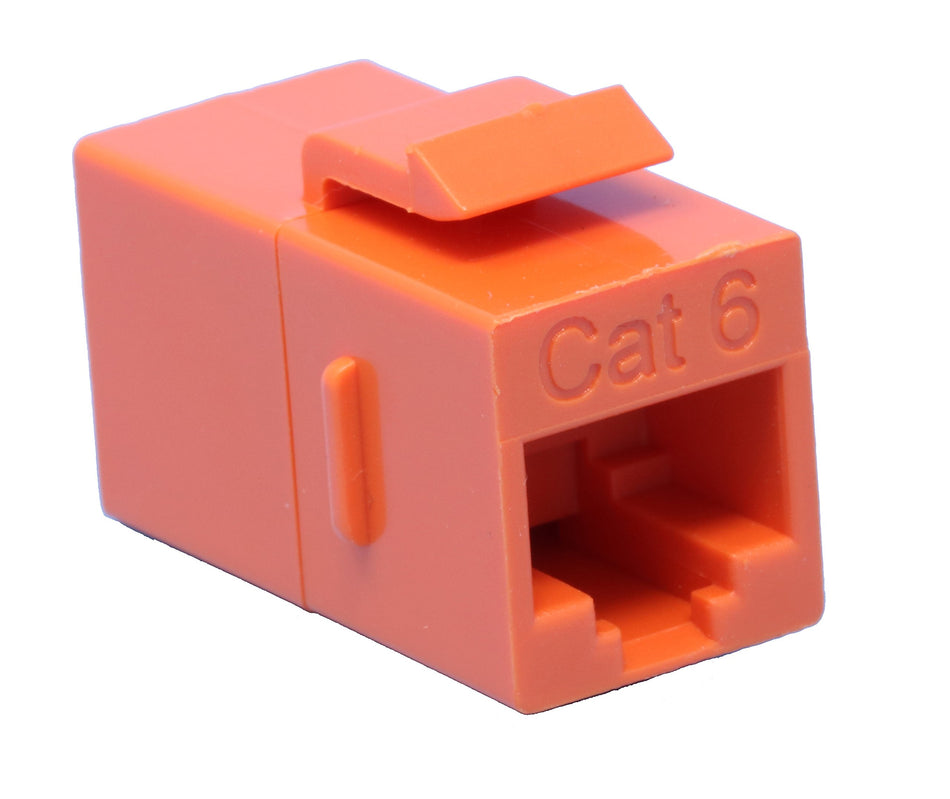 RiteAV CAT6 Keystone Jack Coupler Orange Female/Female