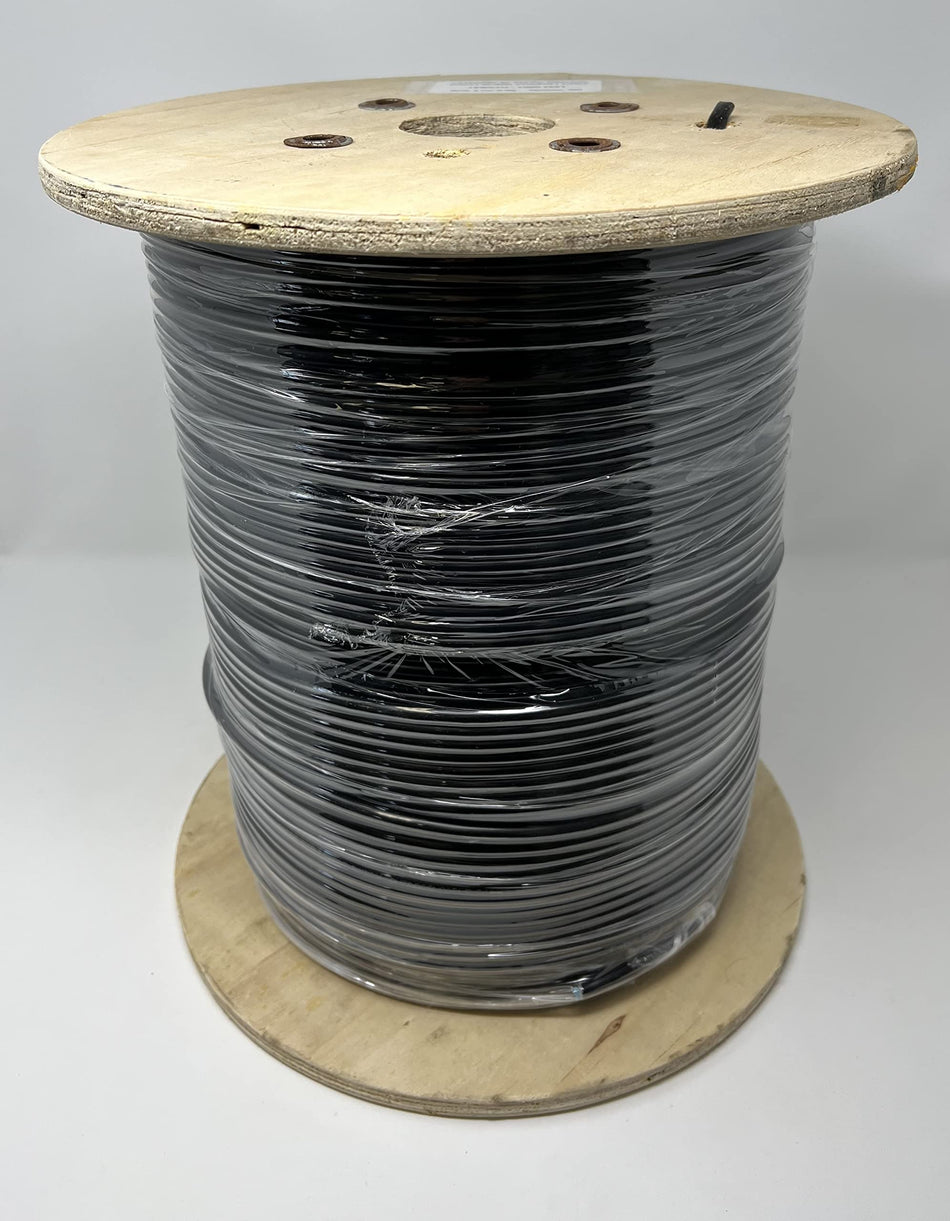Ultra Spec Cables - Cat5E Outdoor Waterproof Ethernet Direct Burial Bulk Cable Shielded Solid (Pure Copper) Rugged Black Jacket (no Ends) - 1000FT