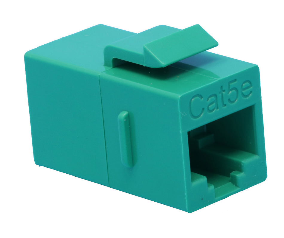 RiteAV CAT5E Keystone Jack Coupler Green Female/Female