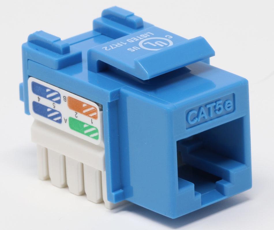 RiteAV CAT5E Keystone Jack Blue Punchdown (110 Type)