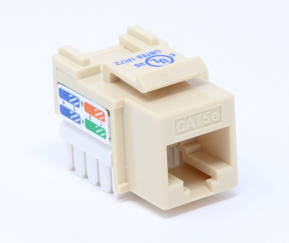 RiteAV CAT5E Keystone Jack Ivory Punchdown (110 Type)
