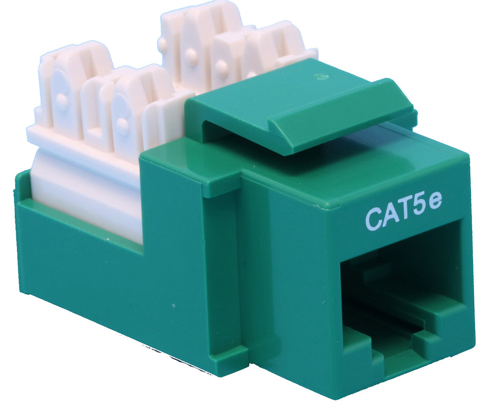 RiteAV CAT5E Keystone Jack Green Punchdown (110 Type)