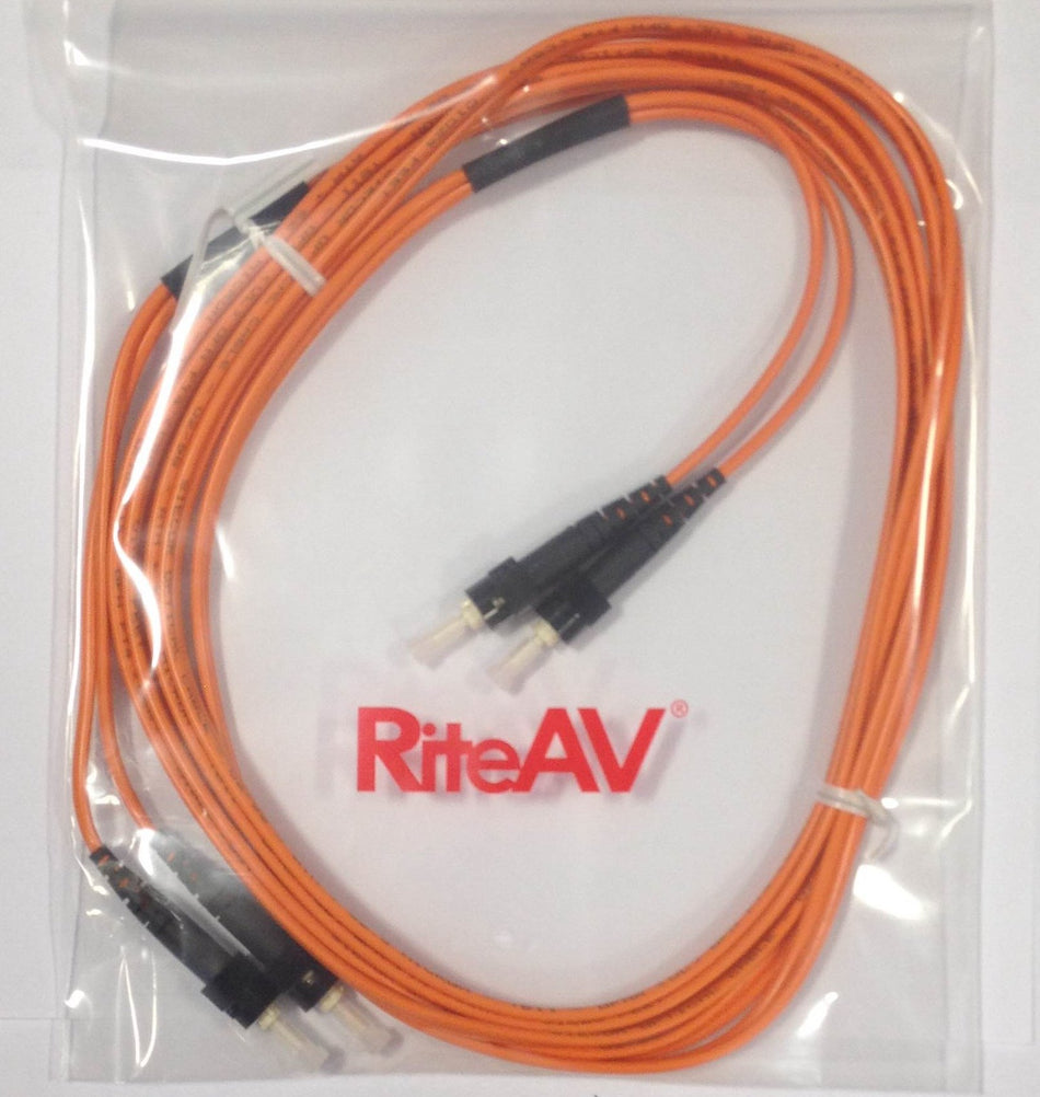 3M Multimode Duplex Fiber Optic Cable (62.5/125) - ST to ST