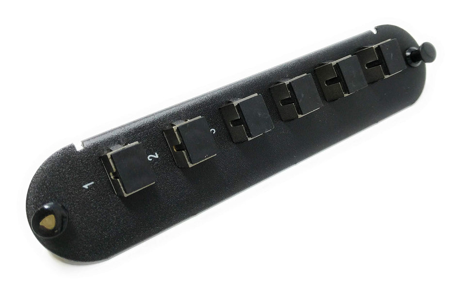 RiteAV - CCH SC/ST (6 Port Simplex w/6 Fiber Connectors) Adapter Panel (Non-LGX) Silver/Black (50/125) for Magenta OM4 Multimode 40Gb