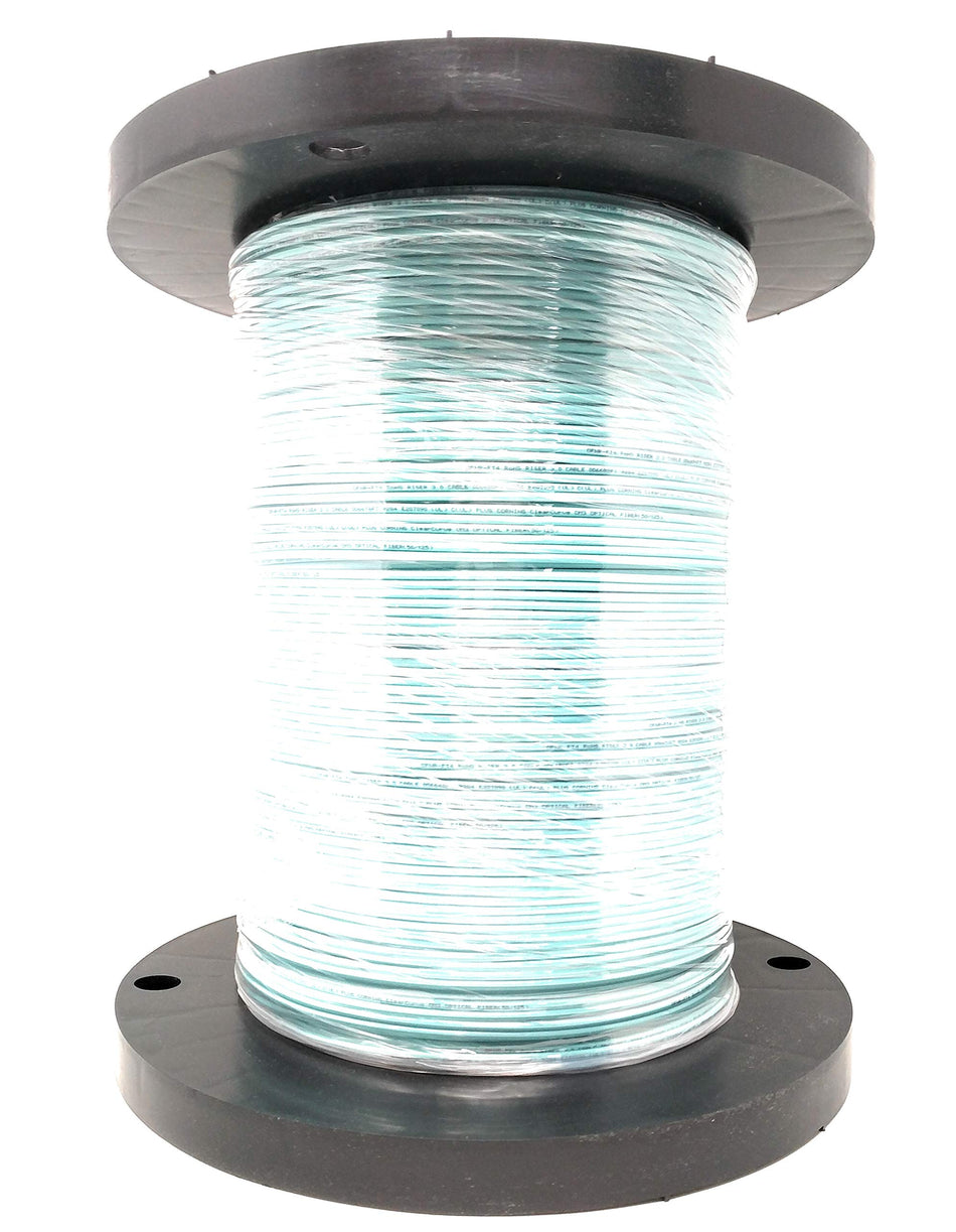 500 FT Bulk Fiber Optic Cable Zip Cord (2 Strands) Multimode OM3 50/125 Duplex (ON Spool) 2.0mm