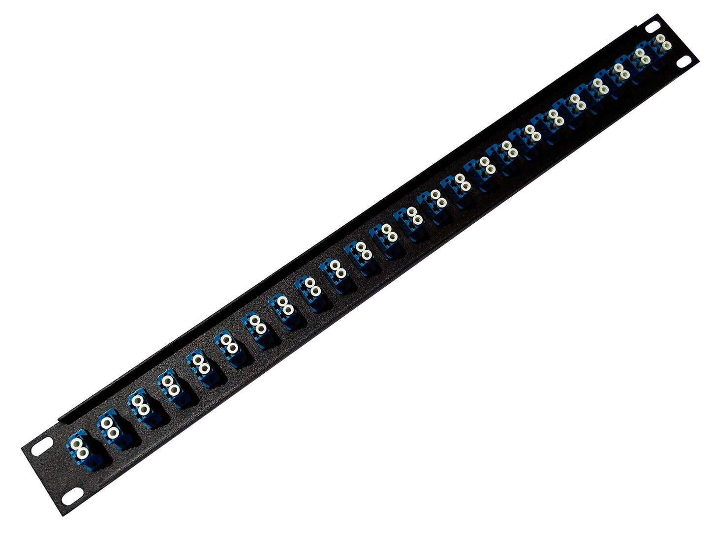 LC fiber patch panel (laddad 1 u) 19 tum 24 Port Blue Couplers (Singlemode)