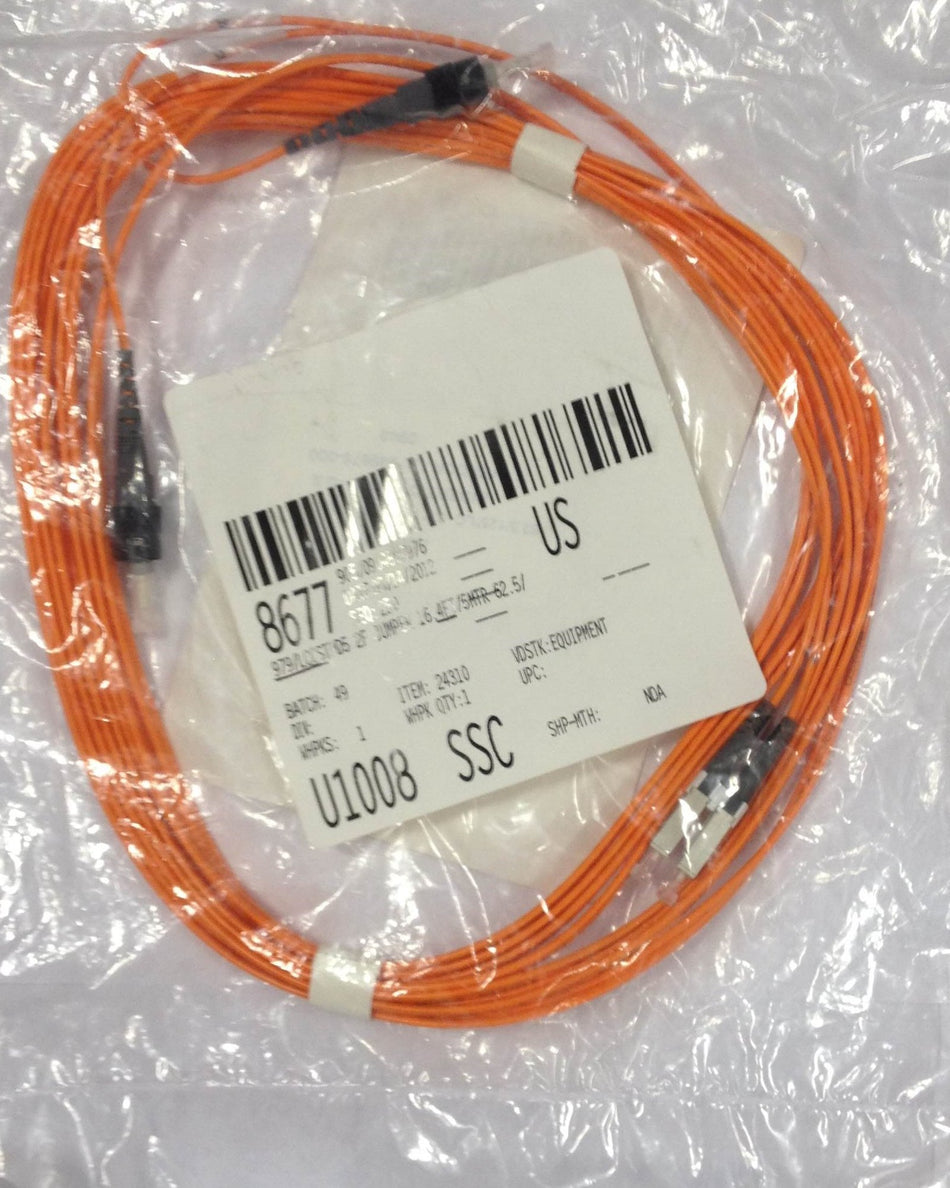 3 Meter Multimode Duplex Fiber Optic Cable (62.5/125) - LC to ST - Orange